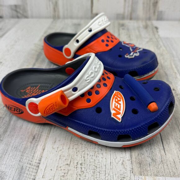 Crocs Classic Hasbro Nerf Clogs Blue Size J4 - Picture 2 of 8